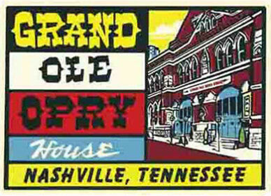 (image for) Tennessee (5) Grand Ole Opry Vintage Vacation Stickers